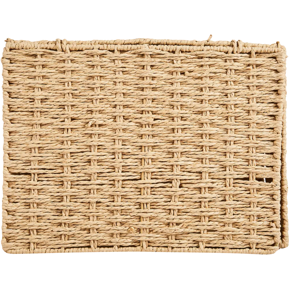 Корзина с крышкой для хранения 31x15x23 см бумага цвет бежевый SPACEO Kub STLM-2131078 - Вид №7