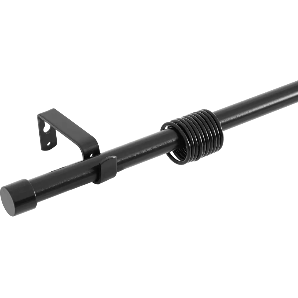 Карниз однорядный раздвижной d19/16 мм заглушка 160-320 см цвет черный ORBIS STLM-2007749