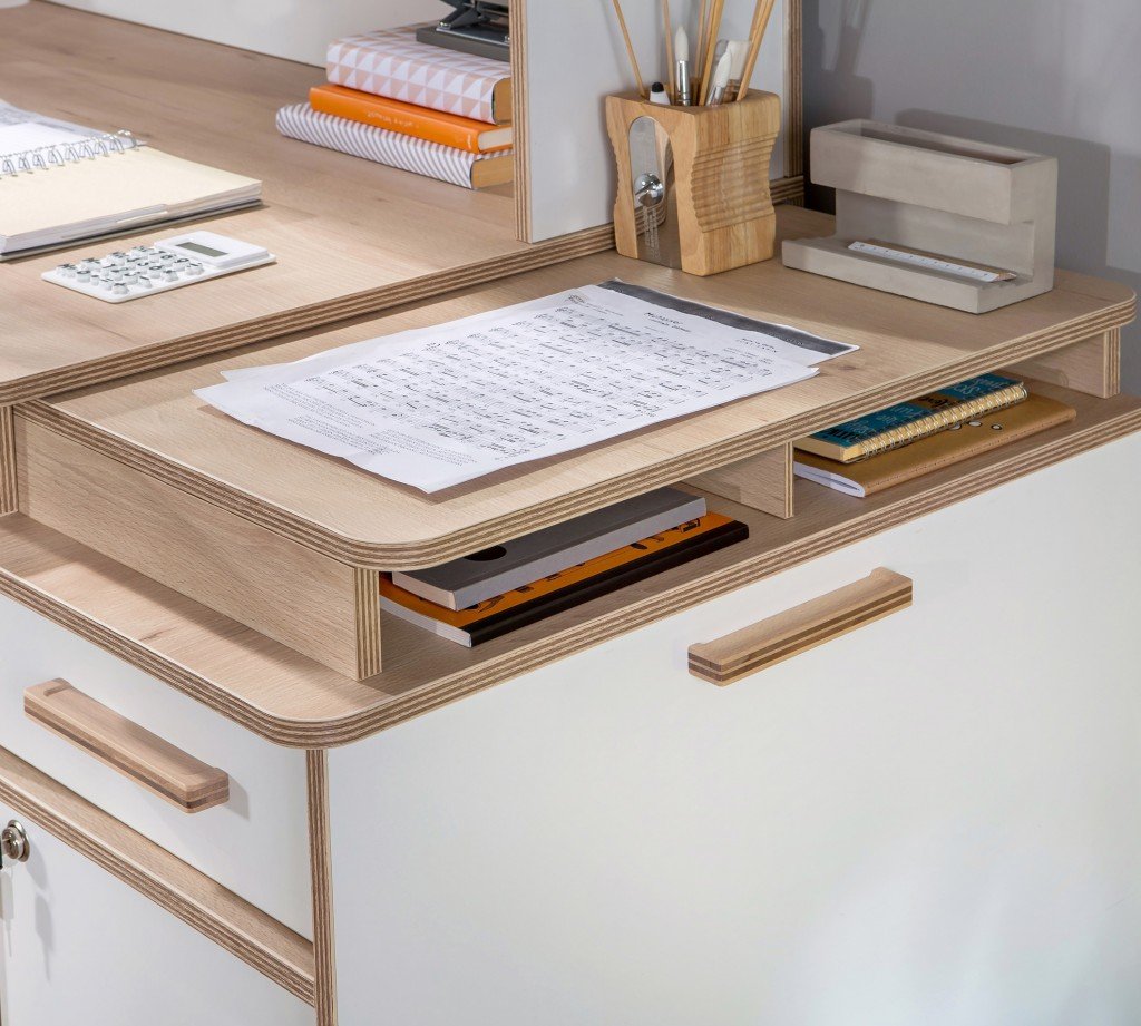 Письменный стол белый с ящиками Dynamic CILEK DYNAMIC 00-3832428 Белый;бежевый Santreyd  - Вид №3