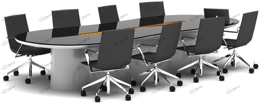 Tuna Ofis Овальный лакированный стол для совещаний Streem sun-id-1379531