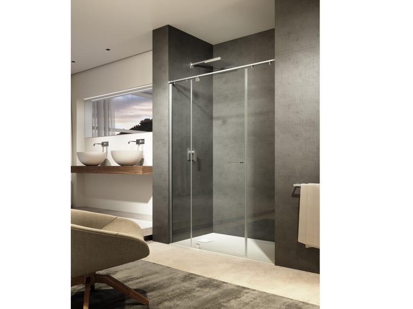 Стеклянная ниша душевая кабина с распашной дверью Provex Industrie Iunix ARCH-00027771