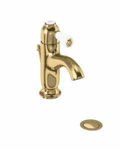 Смеситель на 1 отверстие однорычажный с донным клапаном [CH22 GOL] GOLD Burlington CH22 GOL