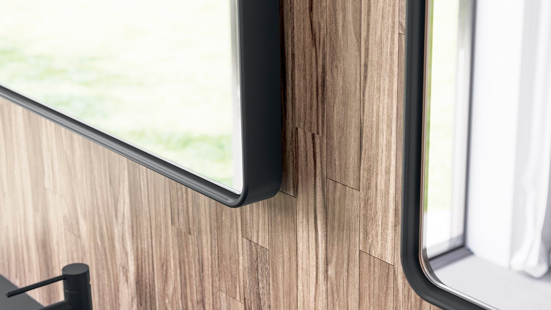 Настенное зеркало с рамкой для ванной комнаты INDA® TENNO ARCH-00095478 - Вид №3