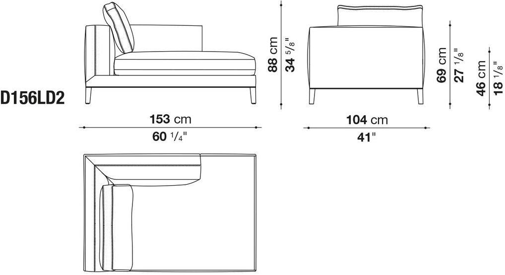 Maxalto Модульный угловой диван из ткани Dives sun-id-1407259 - Вид №11