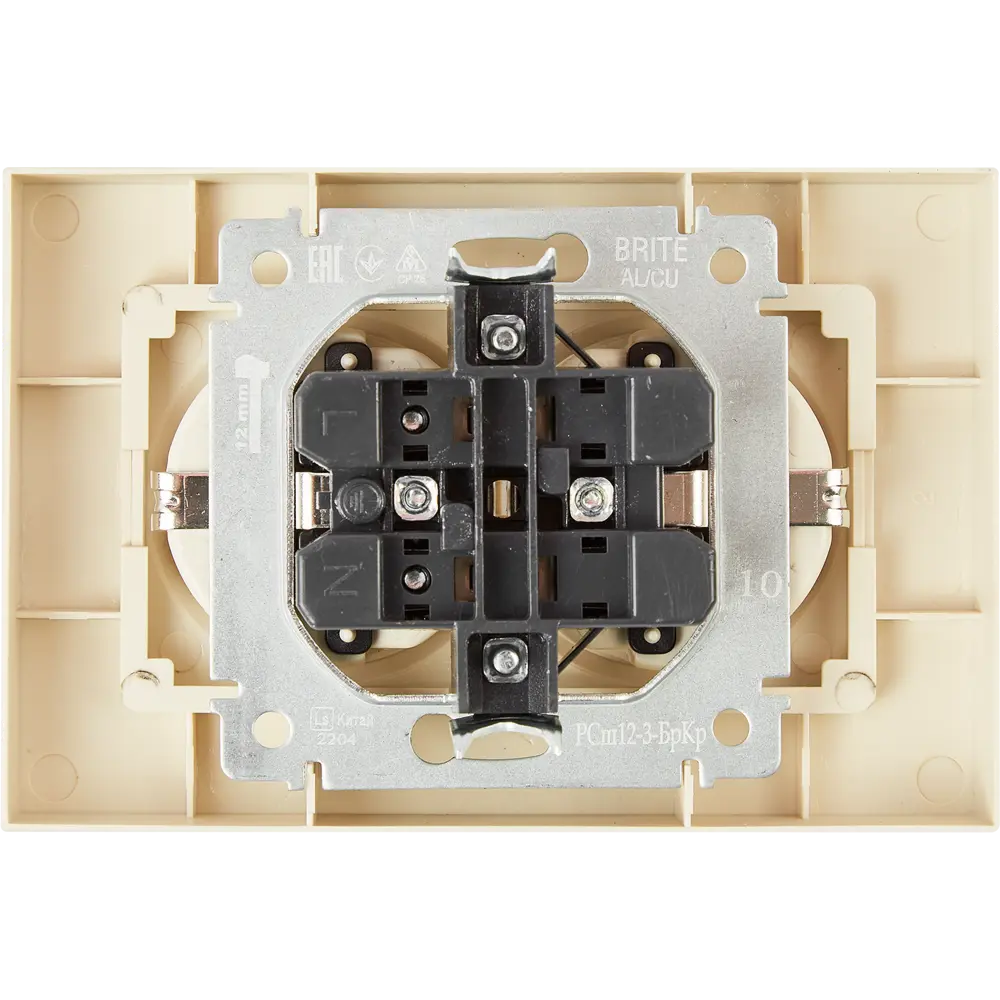 Розетка двойная IEK Brite с защитными шторками и заземлением 87761501 STLM-1109602 - Вид №3
