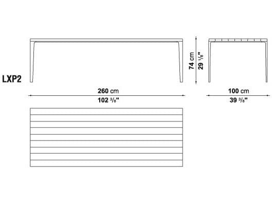 Деревянный прямоугольный стол Maxalto Antares ARCH-00148181 - Вид №5