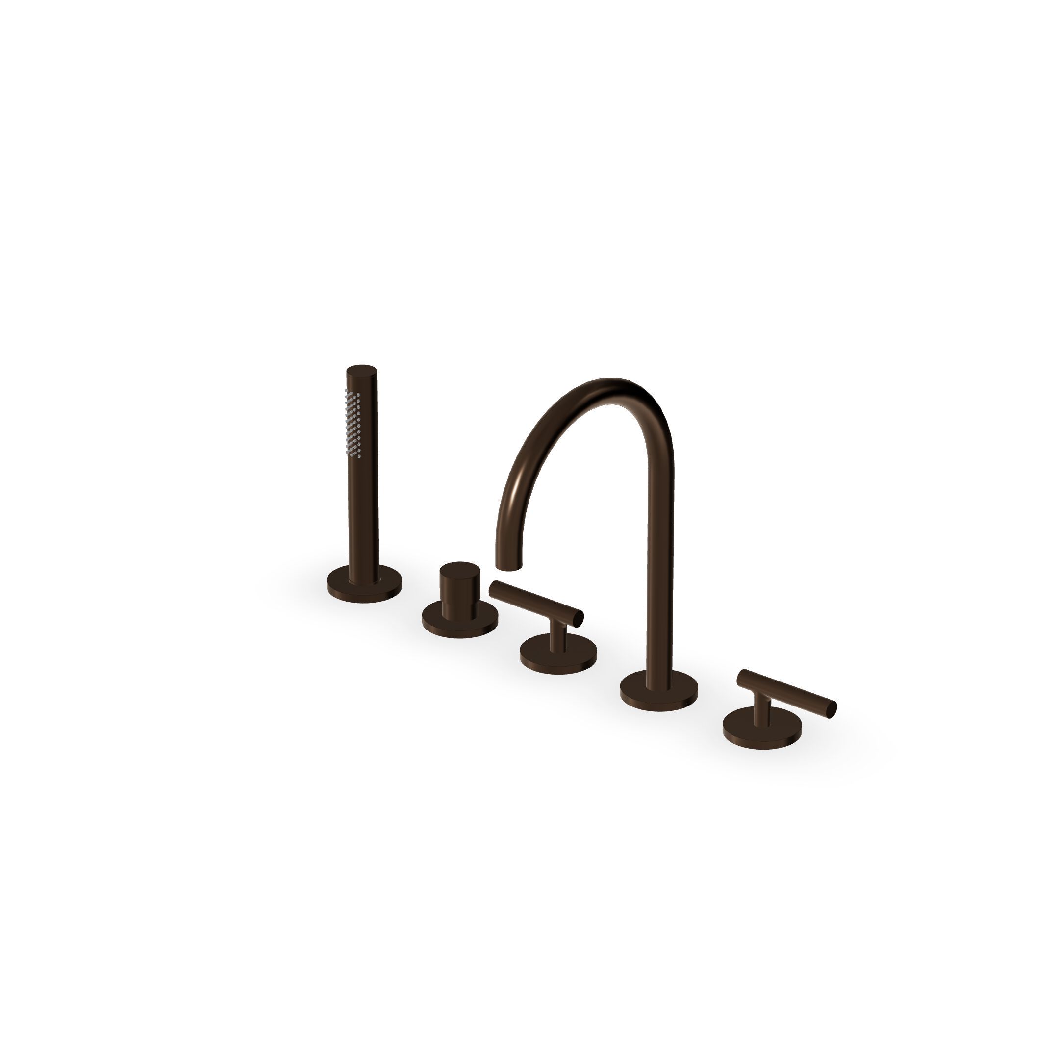 Смеситель для ванны с 5 отверстиями и ручным душем Zucchetti Pan S ARCH-00096596 - Вид №5