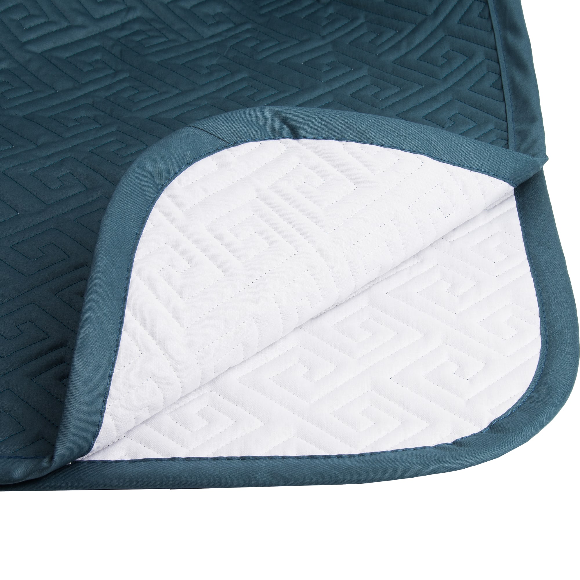 82898402 Покрывало Aqua 1, 220x240 см, хлопок, цвет серо-голубой Santreyd  - Вид №2