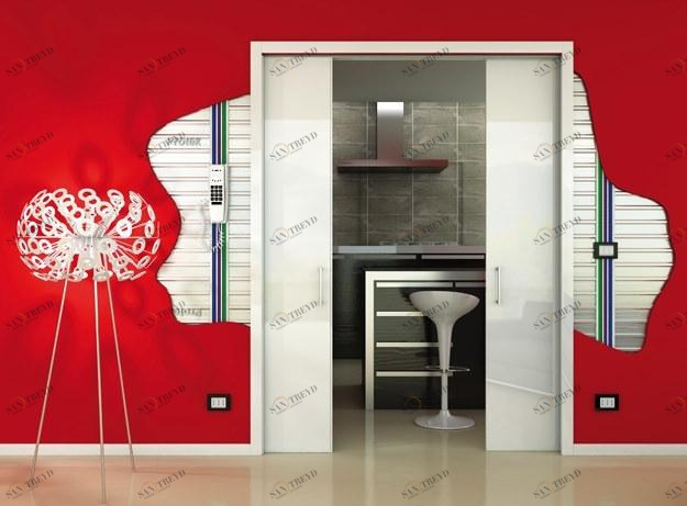 PROTEK® Рама стойки для раздвижных дверей с проходом для проводки Magic box® sun-id-1488674