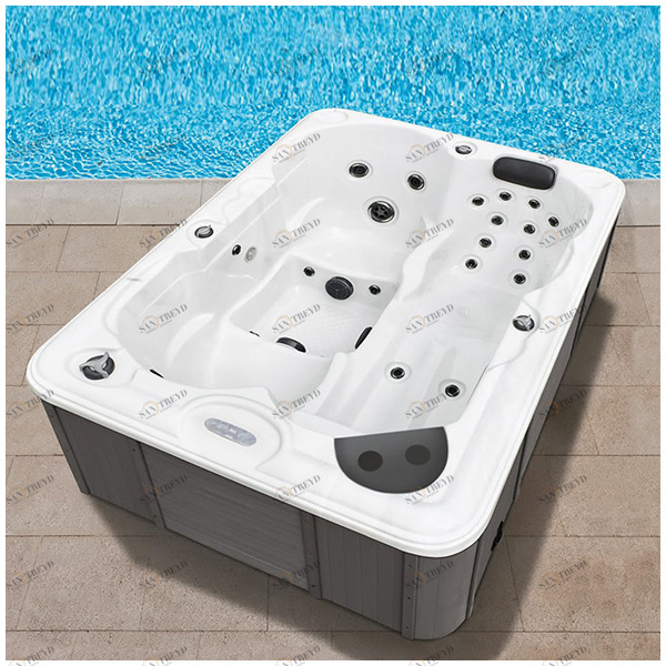 Минибассейн Gruppo Treesse Dubai PDUB01BP с гидромассажем хромотерапией прямоугольный