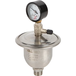 Гаситель гидроудара Valtec мембранный с манометром 1/2" VT.CAR20.I.04001 82575733 STLM-2073864