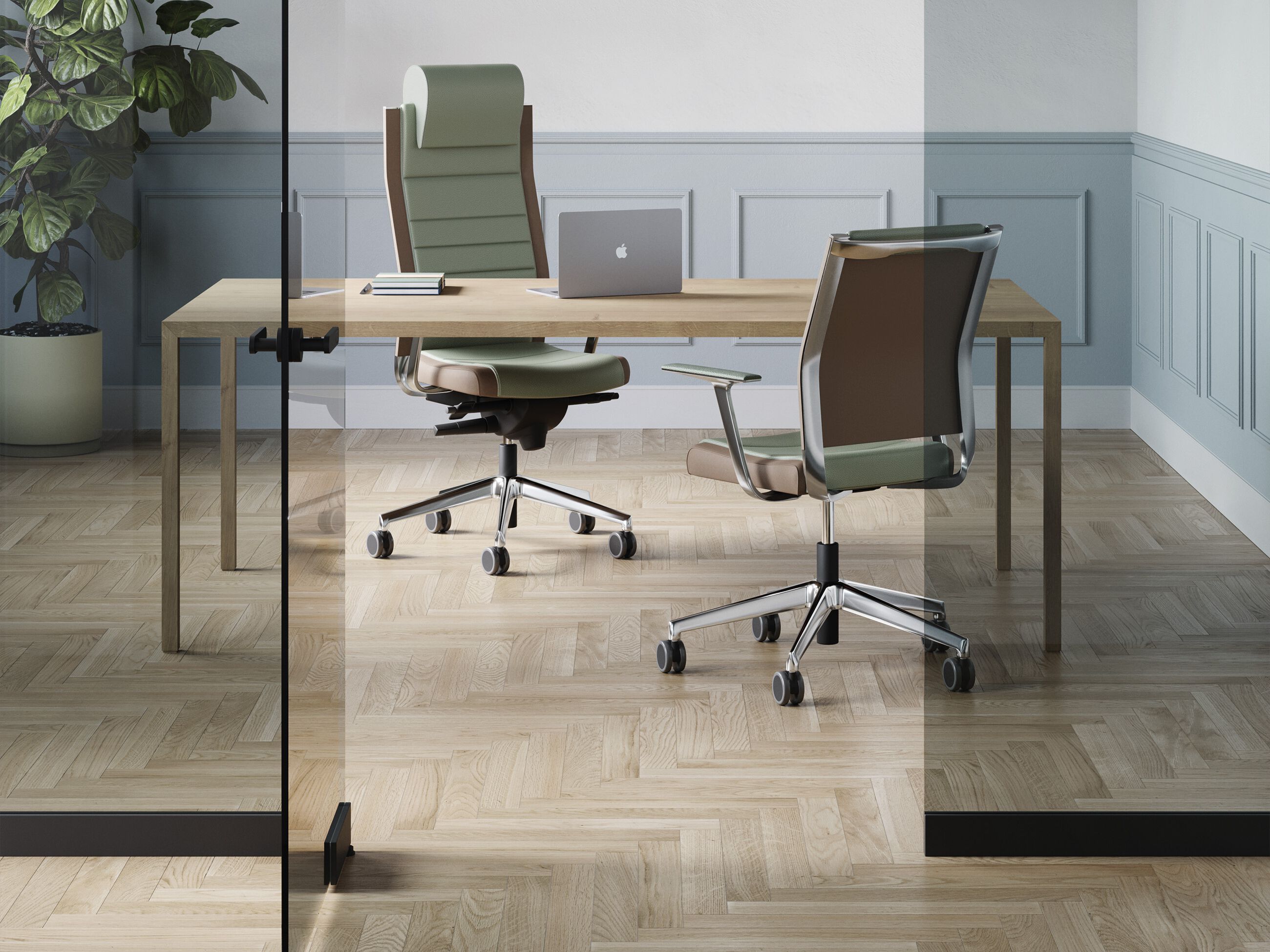 Кожаное офисное кресло с подголовником Kastel Kosmo ARCH-00124995 - Вид №2