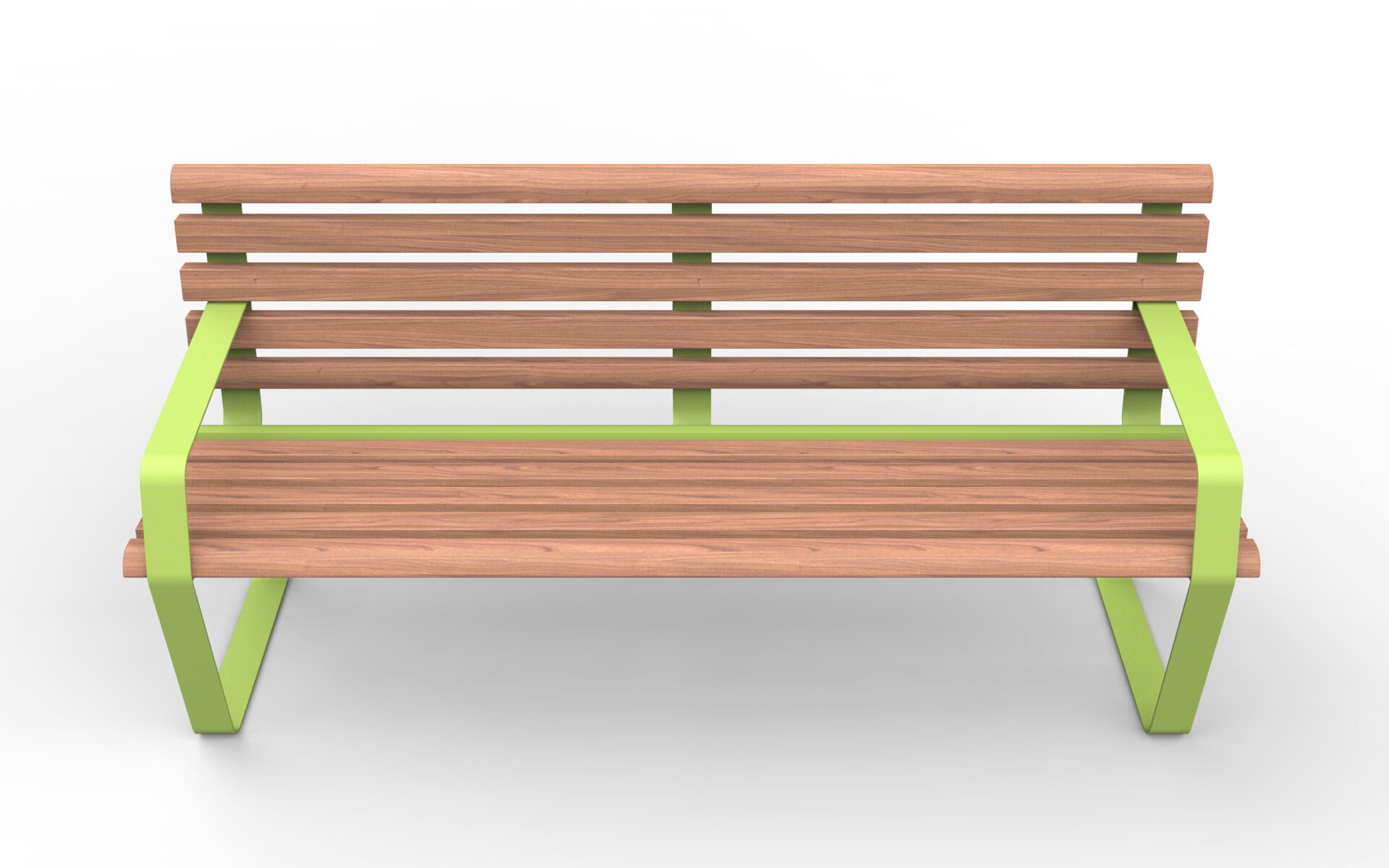 Деревянная скамья со спинкой и подлокотниками CITYSì LIME ARCH-00088184 - Вид №1