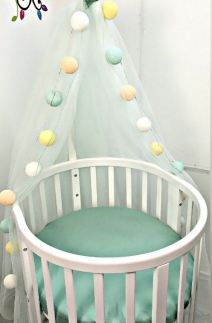 Балдахин для детской кроватки Bed "Изумруд" (фатин) ELLIPSE ELLIPSE BED 351634 Зеленый Santreyd  - Вид №1