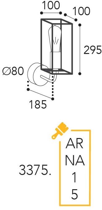 Moretti Luce Настенный светильник в мини-версии Cubic sun-id-1354090 - Вид №6