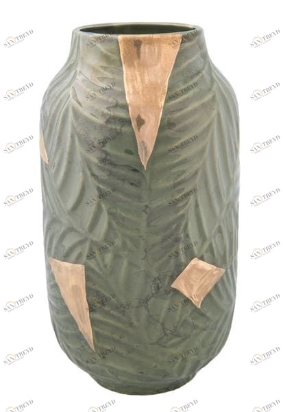 Ваза керамическая маленькая "Тропикана" UNICO ДИЗАЙНЕРСКИЕ 255415 Зеленый;серый 