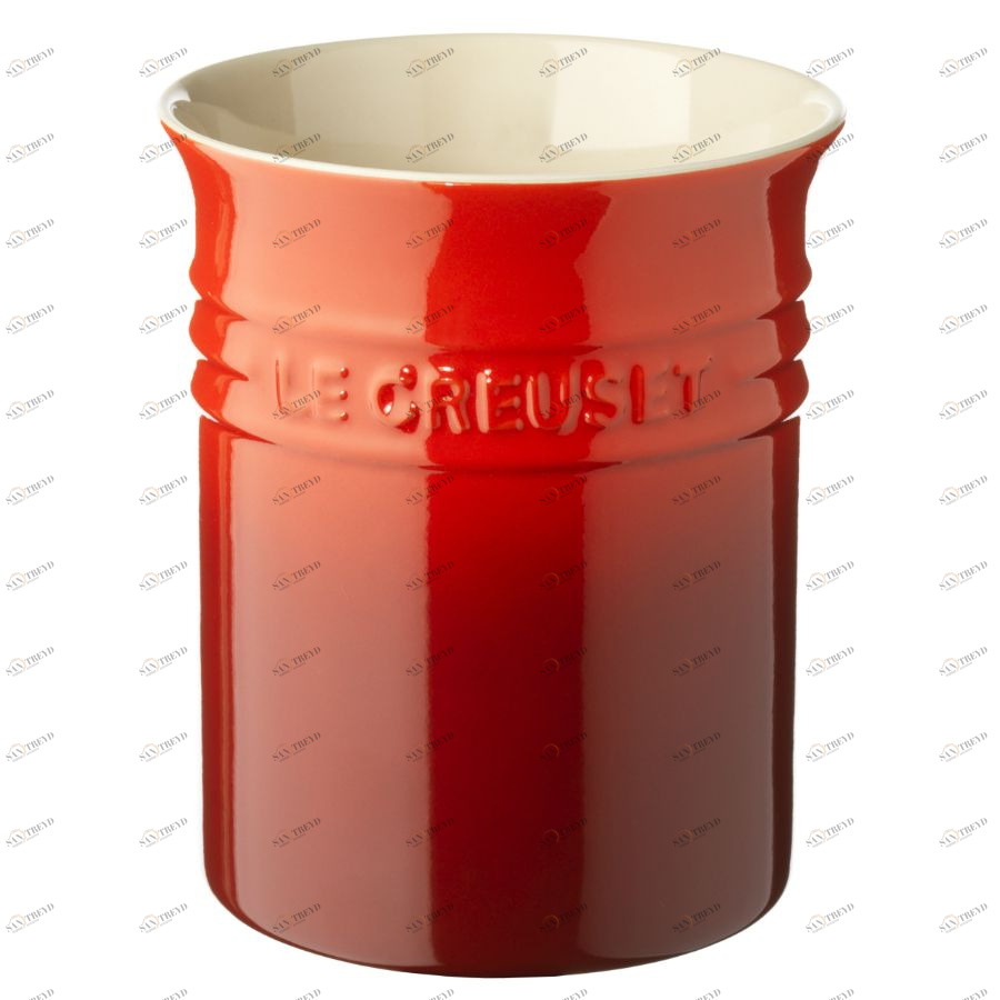 Емкость для хранения лопаток Le Creuset, каменная керамика, Ø15 см, вишневая 91000100060000