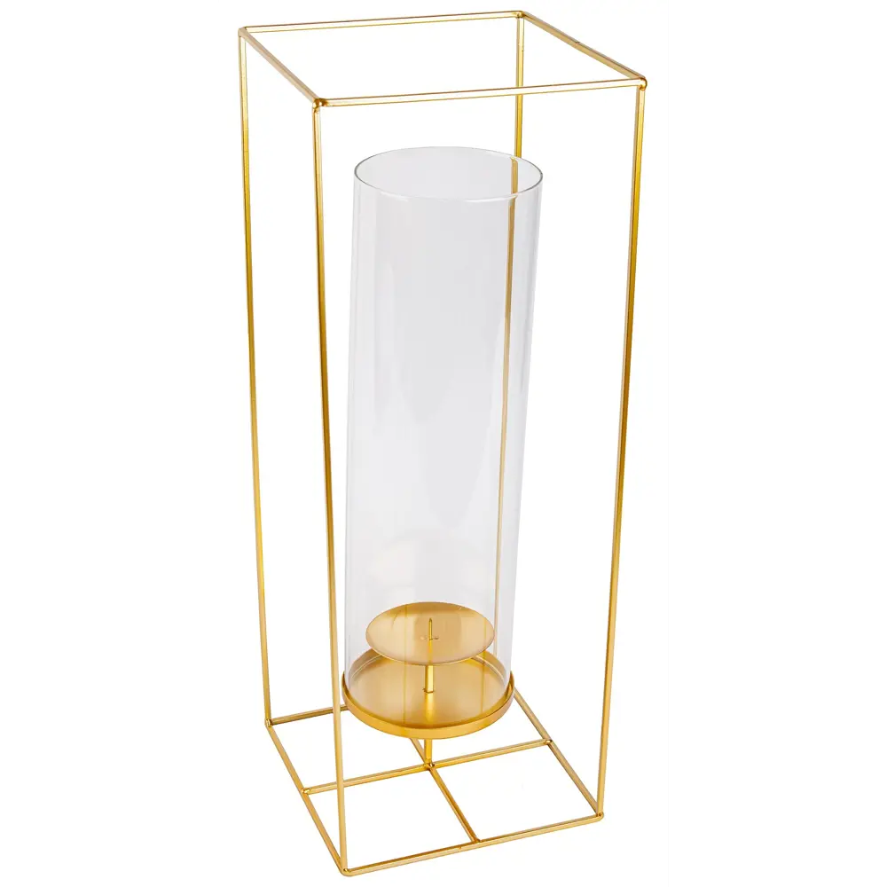 Подсвечник Cube металл 55 см цвет золотой 89344931 STLM-2191727 Santreyd 