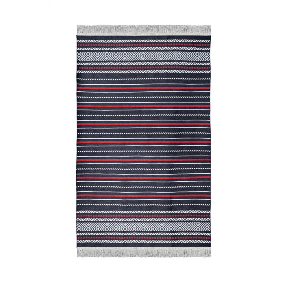 Коврик декоративный хлопок Sacli Lira K1353 B 80x120 см цвет синий 89407934 STLM-2134577  - Вид №1