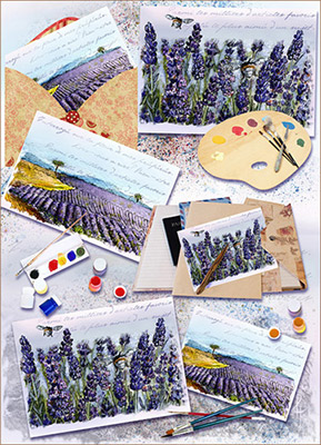 01156 Декупажная карта 30.8 x 44 см "Прованские пейзажи" Чип-Арт 