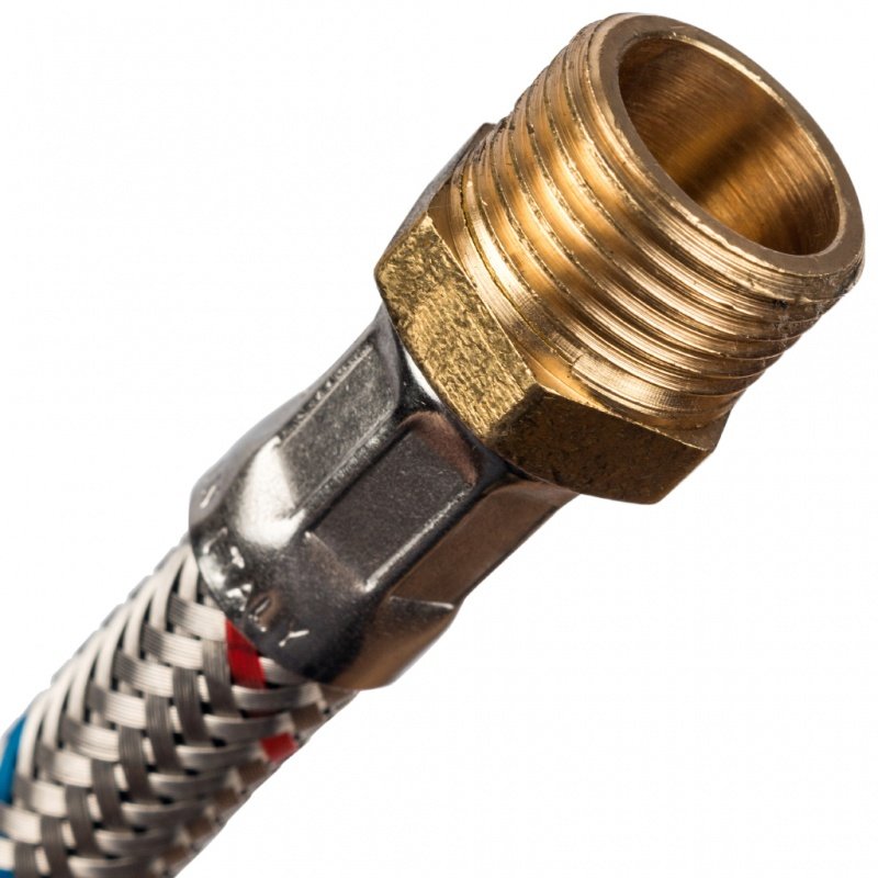 Гибкая подводка для воды НР 3/8 х ВР 3/8 STOUT - 600 мм SHF0057081010 - Вид №1