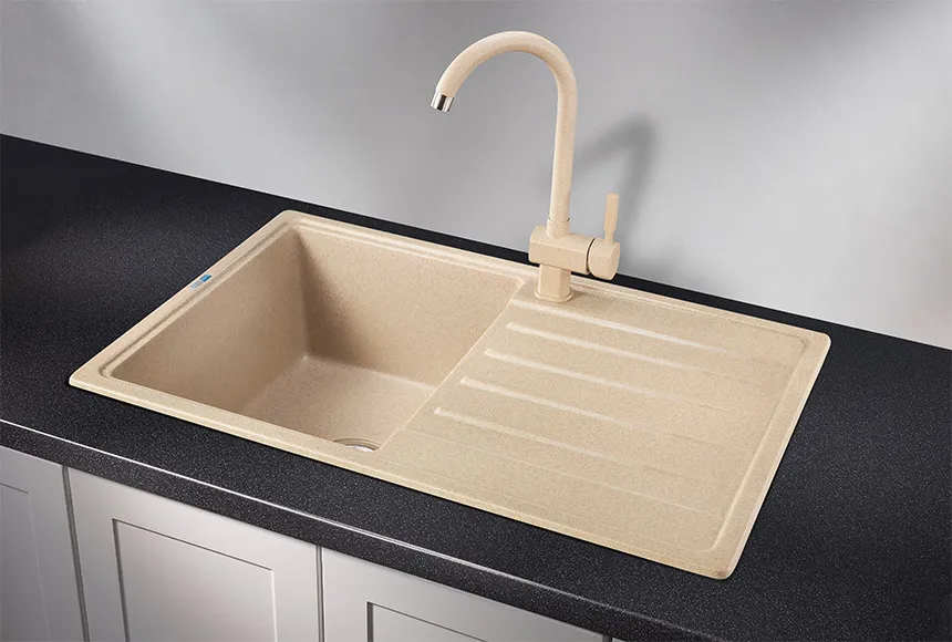 7602, БЕЖЕВЫЙ, кухонная мойка, СтандАРТ кварц GRANULA Standart 7602-ST68