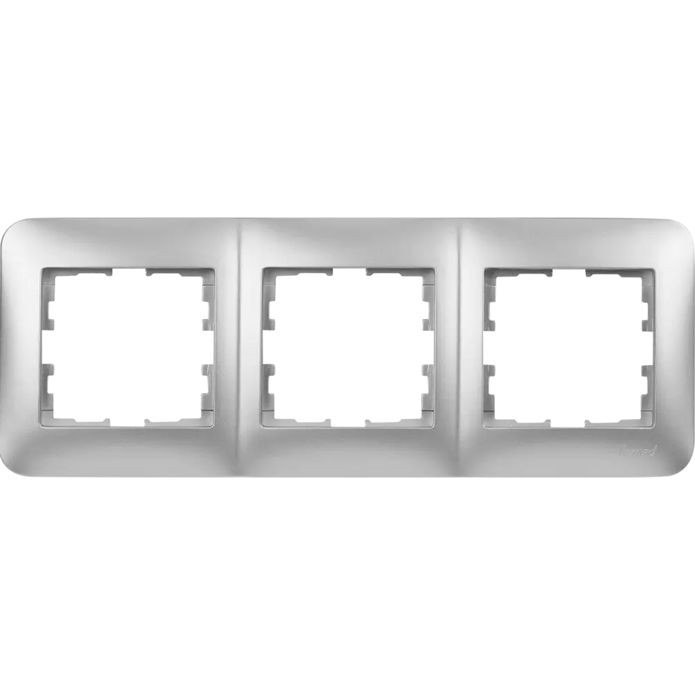 Рамка для розеток и выключателей Lezard Karina Life 3 поста горизонтальная цвет матовый серый STLM-2024011