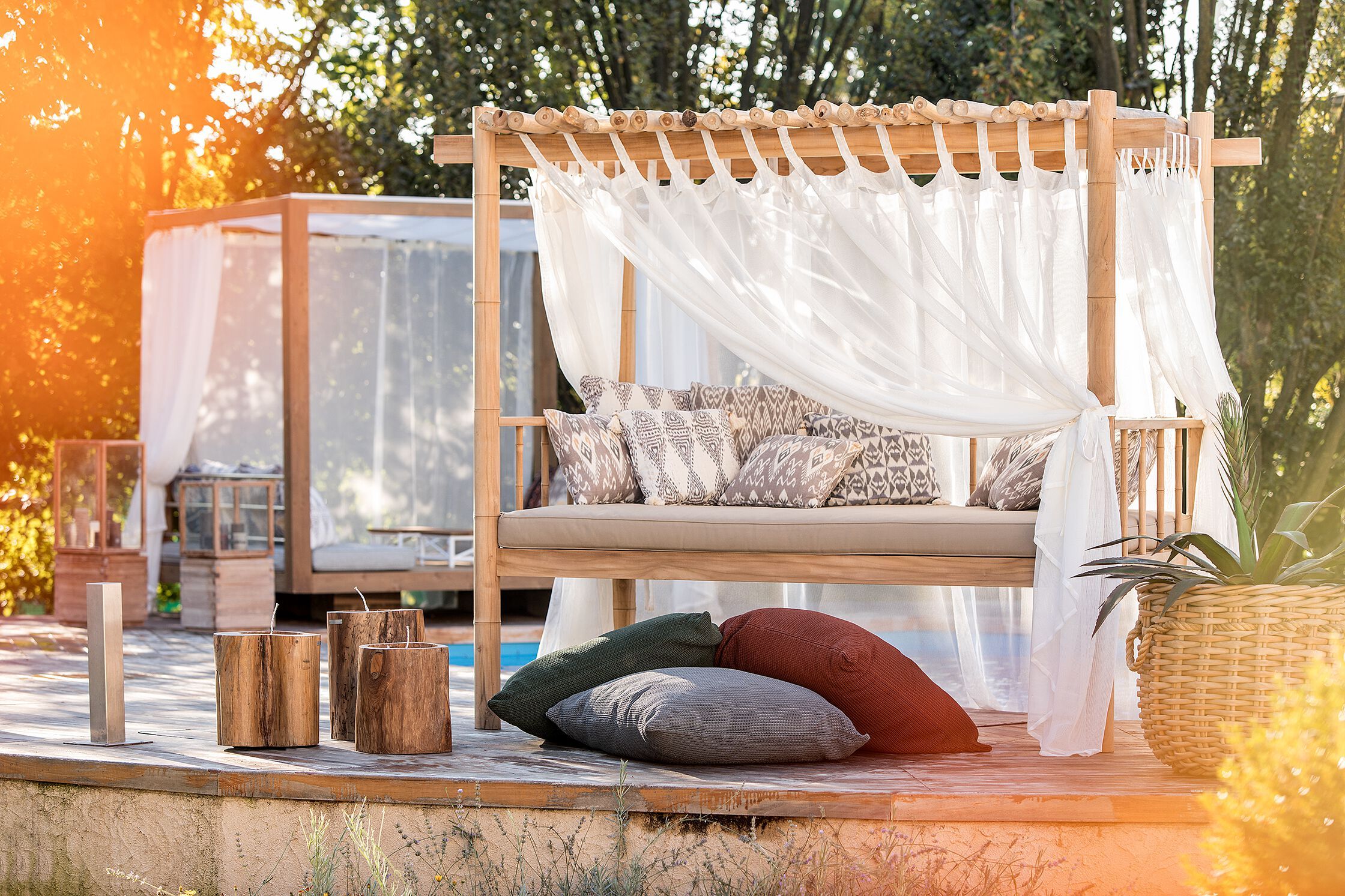 Садовая кровать из тикового дерева с балдахином cbdesign Sauvage ARCH-00098602 - Вид №2