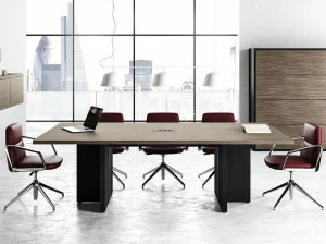 Las Mobili Прямоугольный стол для совещаний с системой управления кабелями Elite