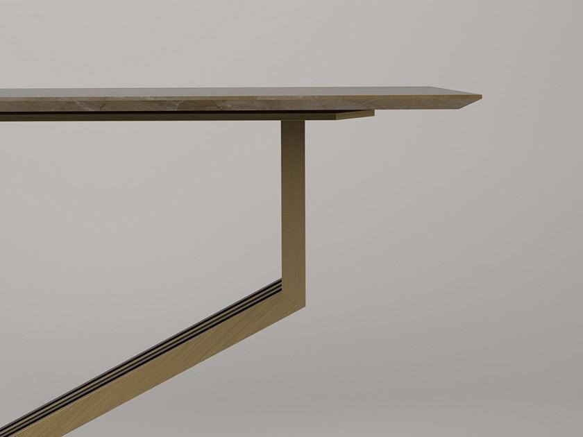 Paolo Castelli Прямоугольная консоль из мрамора и металла sun-id-1347232 - Вид №1