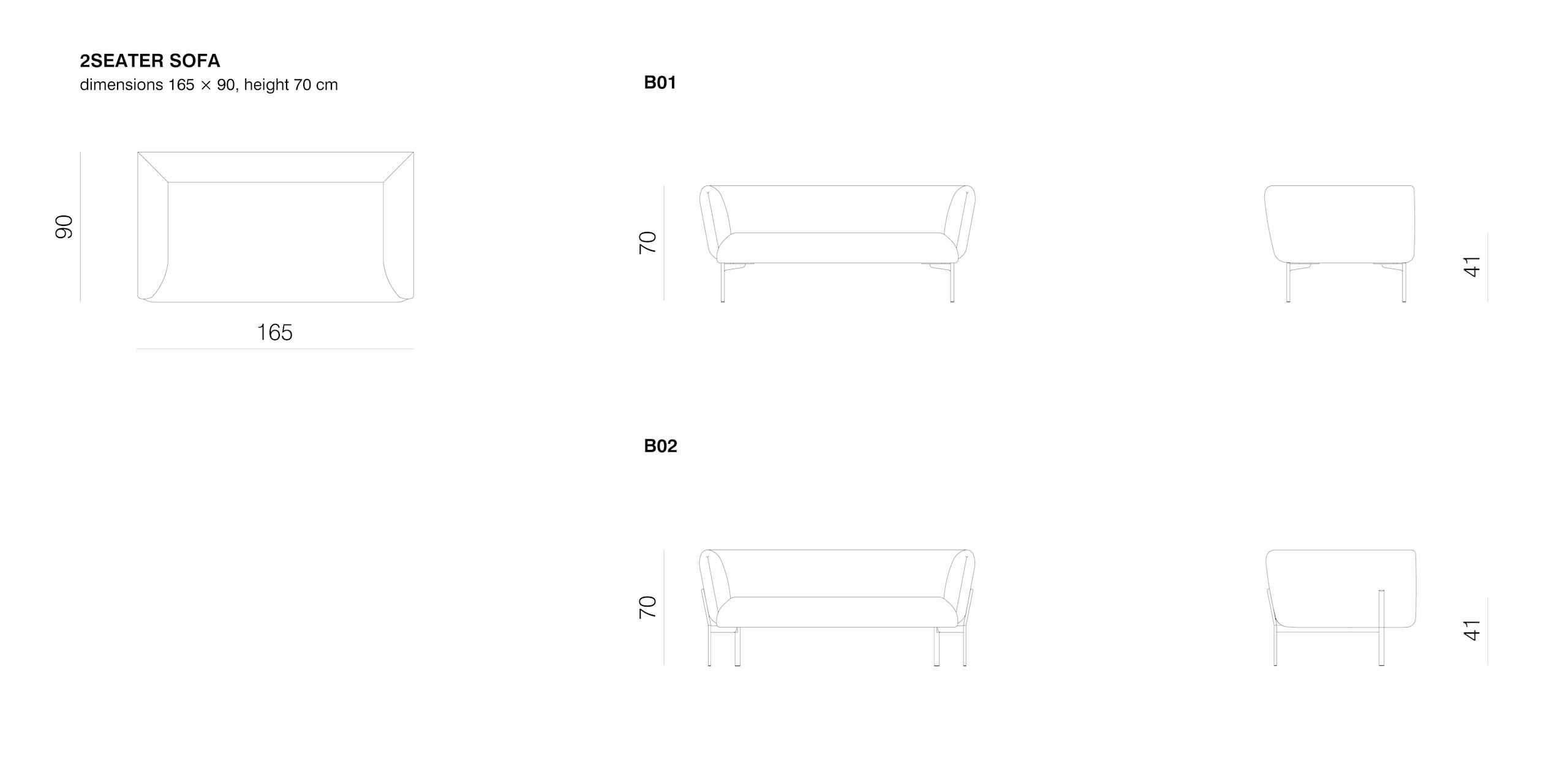 2-местный тканевый диван prostoria ARCH-00146385 - Вид №2