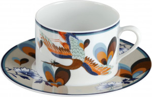 10663823 Meissen Чашка для капучино с блюдцем Meissen "Коллаж. Влюбленные" 250мл, п/к Фарфор