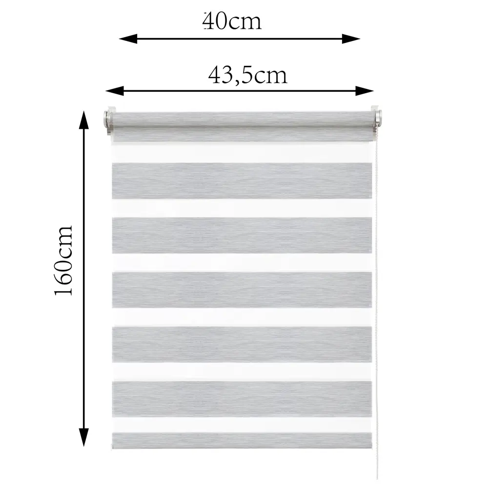 Штора рулонная день-ночь Inspire Moscou 40x160 см серая Granit 3 82688359 STLM-2099032 - Вид №3