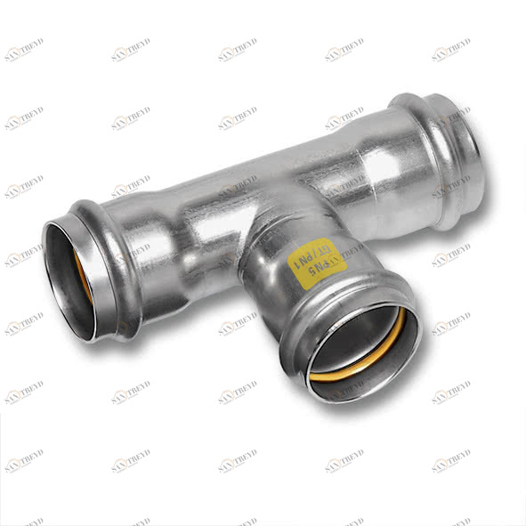 617130765476 SANHA 17130 пр.-фит. газ, нерж.сталь, тройник ВПр 76,1x54x76,1 мм 