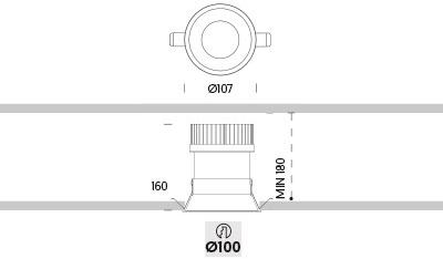 ONOK Lighting Светодиодный точечный светильник на потолок Kono sun-id-1467161 - Вид №1