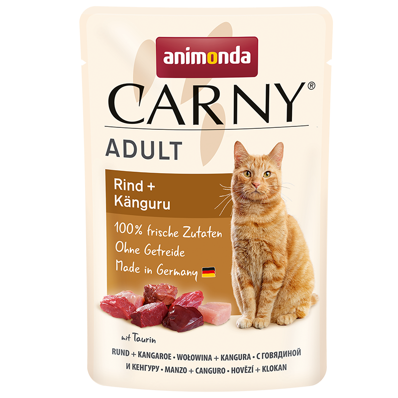 ПР0050437 Корм для кошек Carny Adult говядина, кенгуру пауч 85г Animonda 
