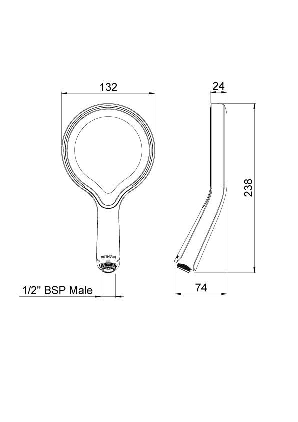 AOHSCP Трубка для душа Aurajet Aio Methven Хром  - Вид №1