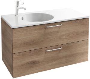 EB2524-R5-E52 Тумба под столешницу 100 см, 2 ящика, хромированная ручка JACOB DELAFON ODÉON RIVE GAUCHE