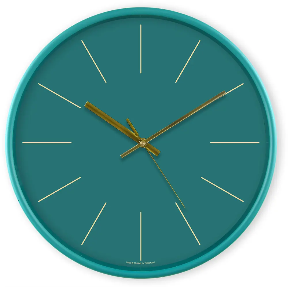 Часы настенные Troykatime Гламур круглые пластик цвет синий бесшумные ø31 см ДИЗАЙНЕРСКИЙ STLM-2147938