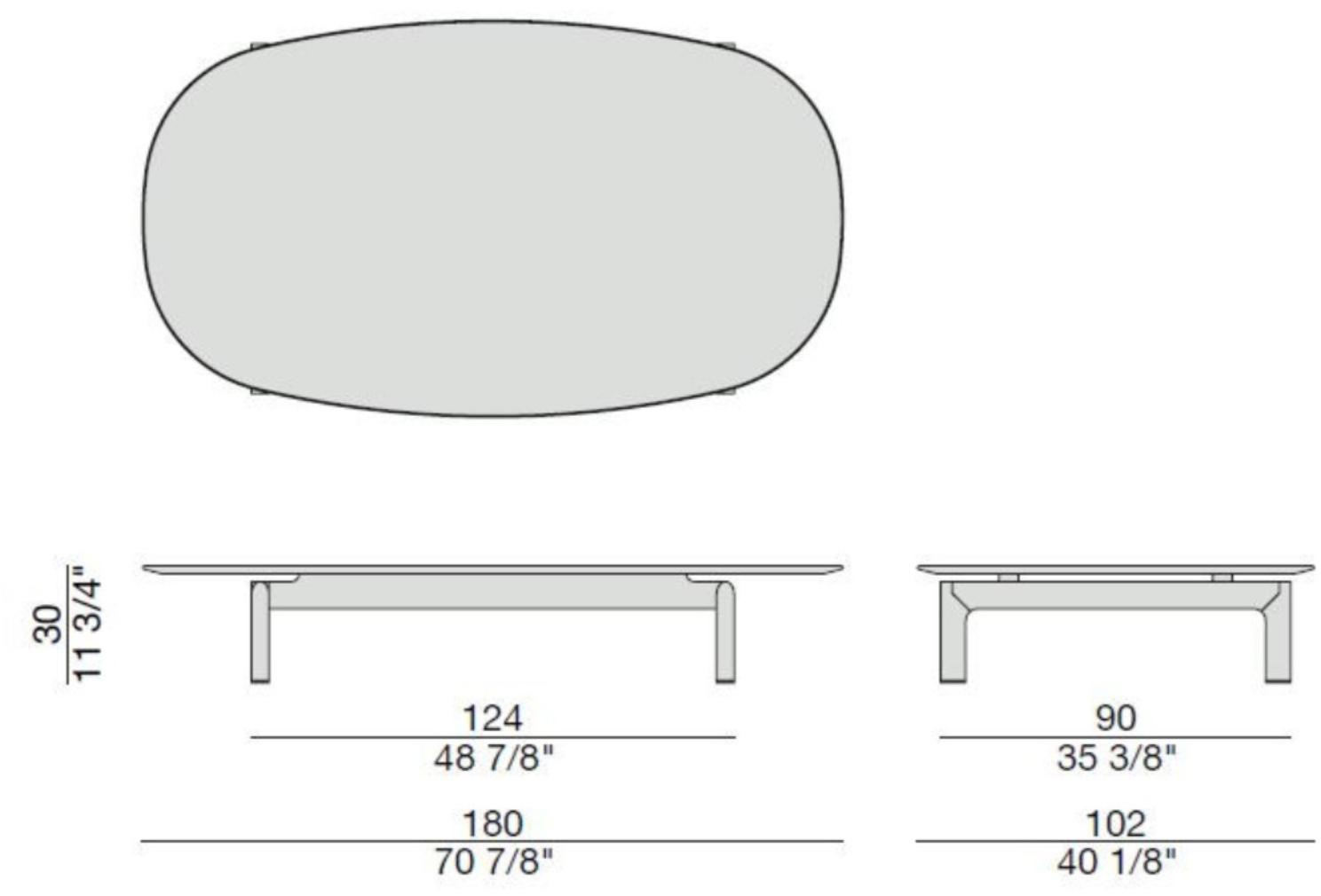 Porada Овальный мраморный журнальный столик для гостиной Eighteen sun-id-1500927 - Вид №3