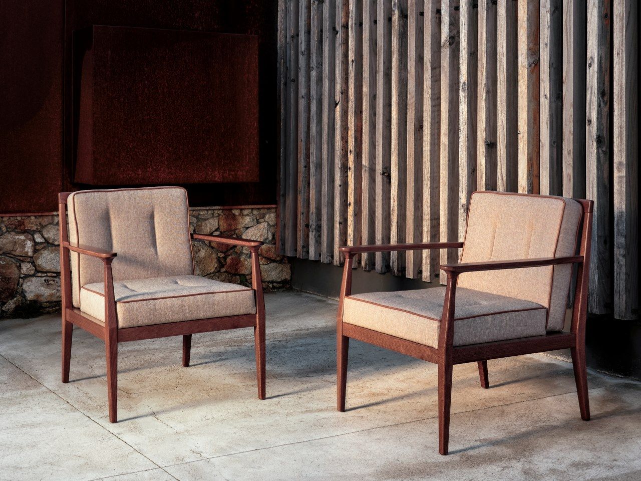 Деревянный стул с подлокотниками More Contract Annie ARCH-00132782 - Вид №1