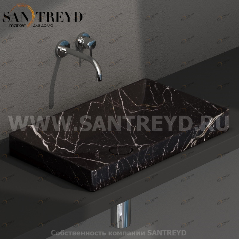 B6R61PN Встроенная раковина под столешницу прямоугольная Ceramica Globo T-EDGE