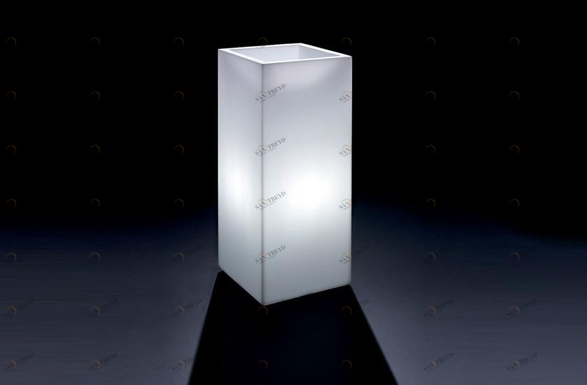 Lyxo Design Квадратный светящийся горшок для цветов из полиэтилена sun-id-1409199