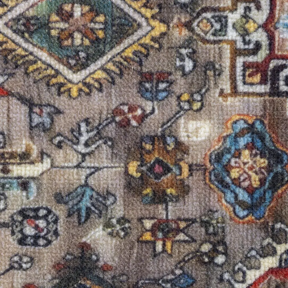 Ковер РОЯЛТАФТ Colaris серый с восточным принтом 80x150 см 89418242 STLM-1563949 - Вид №1