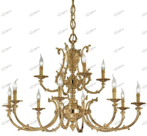 Possoni Illuminazione Французская золотая люстра Ermes 099/8+4