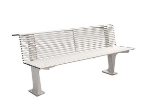 Стальная скамья со спинкой