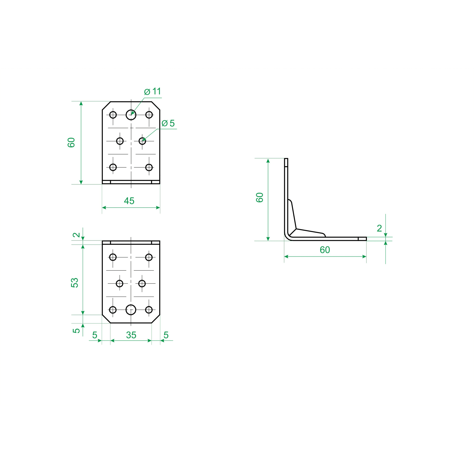 84857863 Угол крепежный 60х60х45х2 Santreyd  - Вид №4
