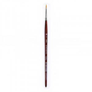 3003100 Кисть синтетика круглая короткая ручка №0 ХМ