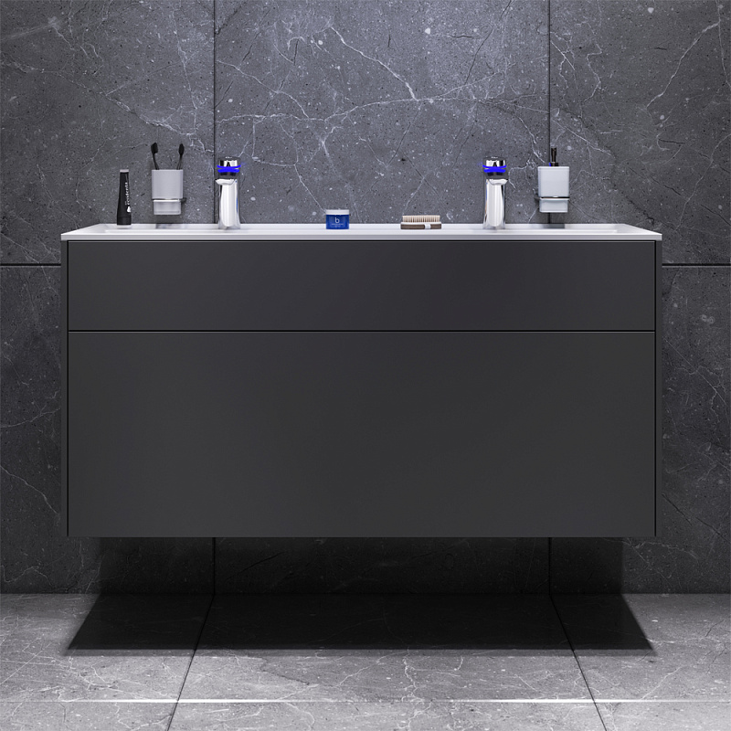 M50AFHX1203GM INSPIRE V2.0 База под раковину подвесная 120 см 3 ящика push-to-open графит мато AM.PM Inspire 2.0 