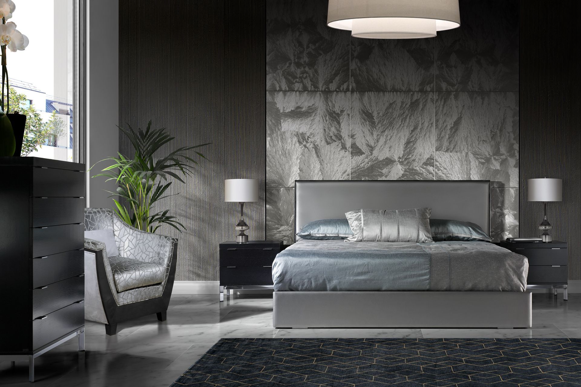 Тканевая кровать с мягким изголовьем Hurtado Evolution ARCH-00032491 - Вид №1